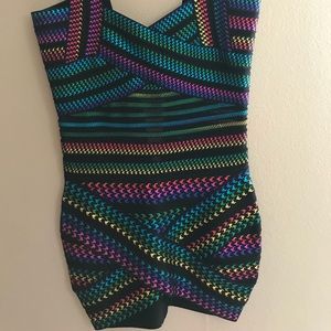 Rainbow Amyic Bandage Dress